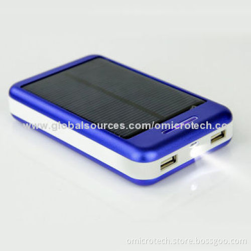 13,800mAh External Solar Power Bank with High-capacity and Super-thin Case